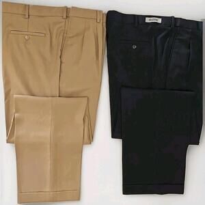 Roundtree & Yorke Comfort Waist Expander Pants Mens 40x32